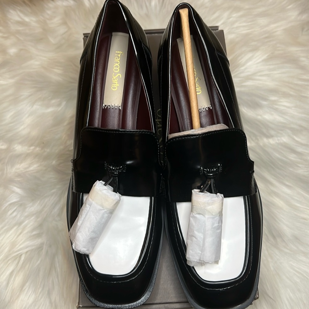 BNIB Black & White Franco Sarto Loafers